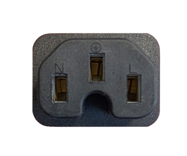 DINIC Netzkabel für Amerika USA Typ B auf C15, Warmgerätestecker, schwarz, 1,8m
