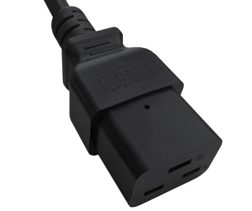 DINIC Netzkabel Stromkabel China Typ I (16A) auf C19, 1,5mm², CCC, schwarz, 1.80m