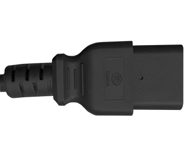DINIC Netzkabel Stromkabel China Typ I (16A) auf C19, 1,5mm², CCC, schwarz, 1.80m