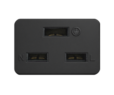 DINIC Netzkabel Stromkabel China Typ I (16A) auf C19, 1,5mm², CCC, schwarz, 1.80m
