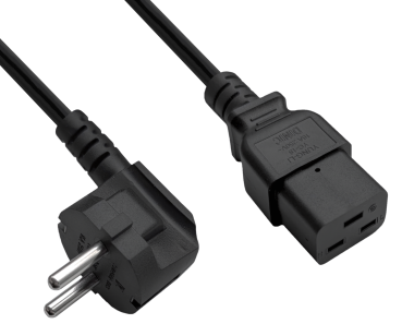 Netzkabel KS C 8305 auf C19, 1mm², KC, 1,8m KS C 8305 (YP-22K) - C19, schwarz