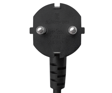 DINIC Netzkabel KS C 8305 auf C19, 1mm², KC, KS C 8305 (YP-22K) - C19, schwarz, 1,80m
