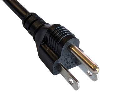 DINIC Netzkabel für Amerika USA Typ B auf C19, UL, schwarz, 1.80m
