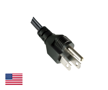 DINIC Netzkabel für Amerika USA Typ B auf C19, UL, schwarz, 1.80m