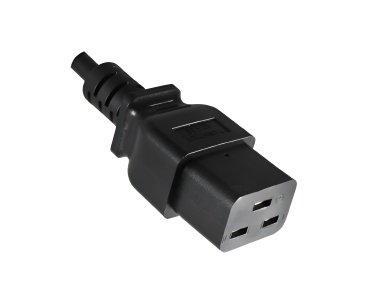 DINIC Netzkabel Schukostecker  E+F 90° auf C19 für 16A,