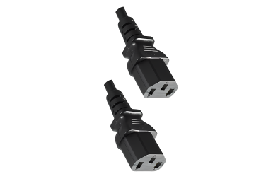 DINIC Y-Kaltgerätekabel C20 auf 2x C13 1,5mm², VDE, IEC60320-C20 2x C13, YP-33/2x YC-12, schwarz, 2m