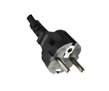 DINIC Netzkabel, Schutzkontaktstecker auf C5 Kleeblatt-Stecker, schwarz, 1m