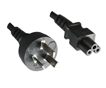 DINIC Netzkabel Argentinien Typ I auf C5, 0,75mm², schwarz, 1,8m