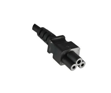 DINIC Netzkabel Argentinien Typ I auf C5, 0,75mm², schwarz, 1,8m