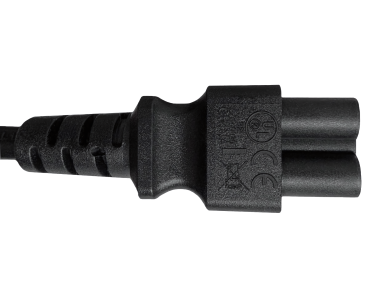 DINIC Netzkabel, Stromkabel für Brasilien Typ N auf C5, 0,75mm², schwarz, 1,8m