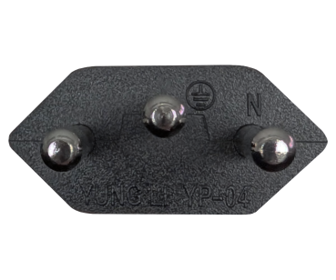 DINIC Netzkabel, Stromkabel für Brasilien Typ N auf C5, 0,75mm², schwarz, 1,8m