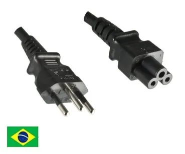DINIC Netzkabel, Stromkabel für Brasilien Typ N auf C5