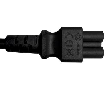 DINIC Netzkabel Stromkabel China Typ I auf C5, 0,75mm², schwarz, 1,80m