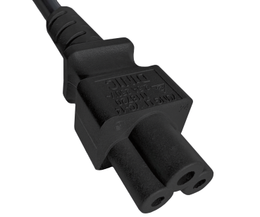 DINIC Stromkabel, Netzkabel für Dänemark Typ K auf C5, DK, schwarz, 1,8m