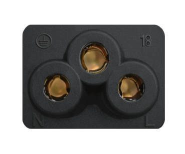 DINIC Netzkabel Israel Typ H auf C5, 0,75mm², 1,8m ISR 3pin/IEC 60320-C5, SII, schwarz