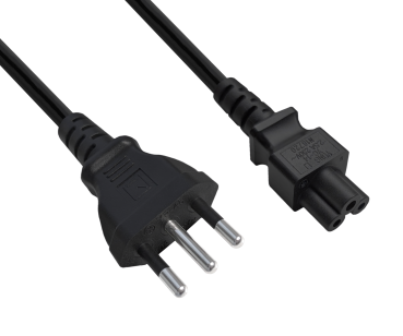 DINIC Stromkabel, Netzkabel für Italien auf C5 Stecker, 1,80m