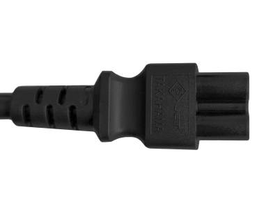 DINIC Netzkabel Japan Typ B auf C5, 0,75mm², 1,8m JPN 3pin/IEC 60320-C5,JET, PSE, VCTF, schwarz