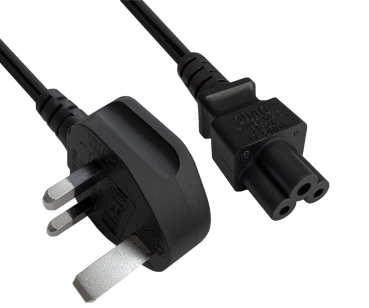 DINIC Netzkabel England UK Typ G auf C5, 3A, 0,75mm², ASTA, 1,80m
