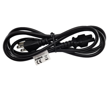 DINIC Netzkabel für Amerika USA Typ B auf C5 Micky-Stecker, UL, schwarz, 1.80m