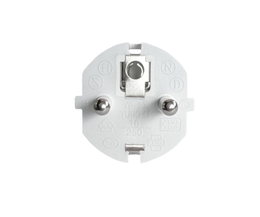 DINIC Netzkabel Schutzkontaktstecker auf C5, weiß, 1,80m