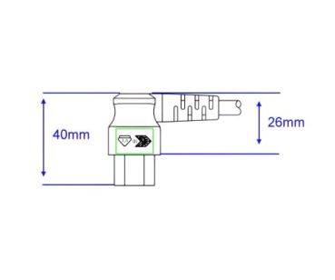 DINIC Netzkabel, Stromkabel mit Schutzkontakt-Stecker auf C5 gewinkelt, schwarz, 5m