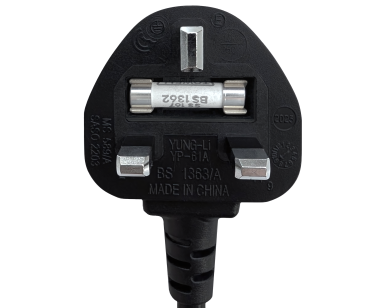 DINIC Netzkabel England UK Typ G auf C5 90°, 5A, 0,75mm², ASTA, 3m
