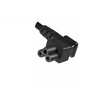 Power cable England UK type G 5A to C5 90°, 0,75mm², approval: ASTA, black, length 1,80m