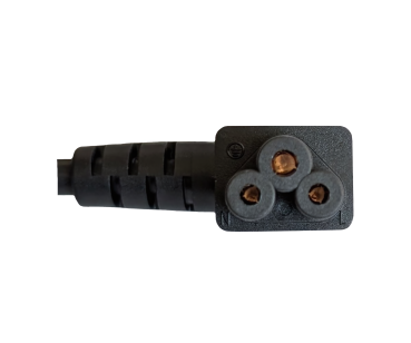 DINIC Netzkabel, Stromkabel mit Schutzkontakt-Stecker auf C5 gewinkelt, schwarz, 1.80m