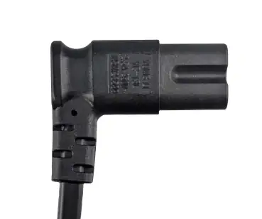 DINIC Netzkabel Eurostecker auf C7, 90 Grad seitwärts gewinkelt, 2m