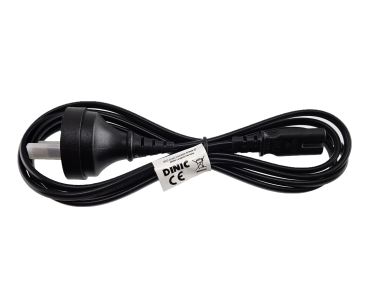 DINIC Netzkabel Australien Typ I auf C7, SAA, 0,75mm², schwarz, 1,8m