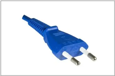 DINIC Stromkabel, Netzkabel Euro-Stecker auf C7 blau, 2-pin Euro-8, 1,80m