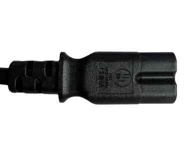 DINIC Netzkabel, Stromkabel für Brasilien Typ C auf C7 2pin, 0,75mm², schwarz, 1,8m