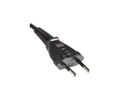 DINIC Netzkabel, Stromkabel für Brasilien Typ C auf C7 2pin, 0,75mm², schwarz, 1,8m