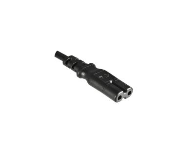 DINIC Netzkabel, Stromkabel für Brasilien Typ C auf C7 2pin, 0,75mm², schwarz, 1,8m