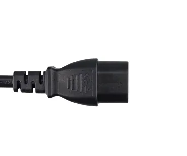 DINIC Netzkabel 2-Pin Verlängerung, C7 auf C8, VDE, schwarz, 2m