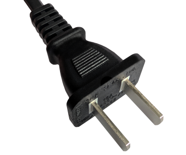 DINIC Netzkabel Stromkabel China Typ A auf C7, 1,8m CHN 2pin, CCC, schwarz, 1,80m