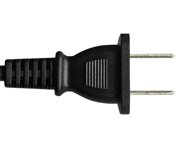 DINIC Netzkabel Stromkabel China Typ A auf C7, 1,8m CHN 2pin, CCC, schwarz, 1,80m