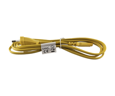 DINIC Stromkabel, Netzkabel Euro-Stecker auf C7 gelb, 2-pin Euro-8, 1,80m