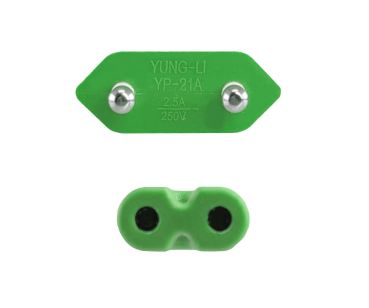 DINIC Stromkabel, Netzkabel Euro-Stecker auf C7 grün, 2-pin Euro-8, VDE, 1,80m