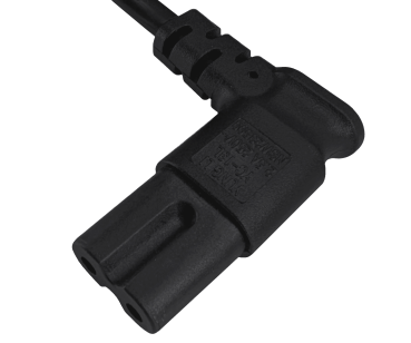 DINIC Netzkabel England UK Typ G 3A auf C7 90° LR, 0,75mm², ASTA, 1.80m
