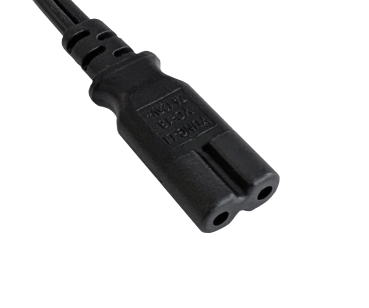 DINIC Netzkabel für Amerika USA Typ A auf C7, 2-pol, 1.80m