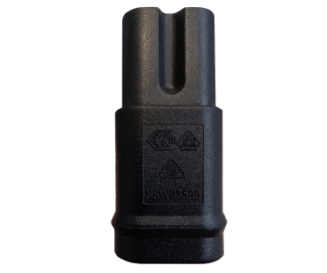 DINIC Netzkabel Australien Typ I auf C7 gewinkelt, 0,75mm², schwarz, 2m
