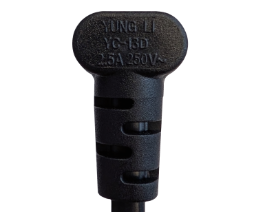 DINIC Netzkabel Australien Typ I auf C7 gewinkelt, 0,75mm², schwarz, 2m