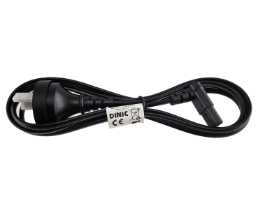 DINIC Netzkabel Australien Typ I auf C7 gewinkelt, 0,75mm², schwarz, 2m