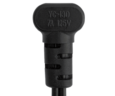 DINIC Netzkabel Japan Typ A auf C7 gewinkelt, 1,8m JPN 2pin/ C7 90°, 0,75mm², VFF, PSE, schwarz