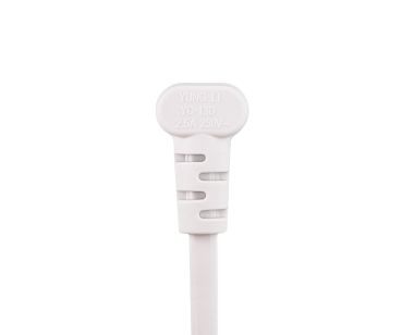 DINIC Netzkabel mit Eurostecker auf C7 90° unten, oben gewinkelt, weiß, 2m