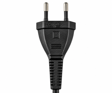 DINIC Netzkabel Euro-Verlängerung kurz, 2pol Stecker auf Buchse, 20cm