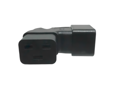 DINIC Netzadapter C19 auf C20 gewinkelt, YL-3318L-1 IEC 60320-C19/20 seitwärts gewinkelt, rechts/links