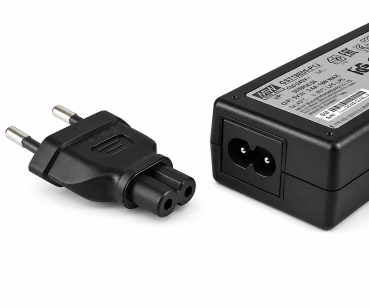 DINIC Netzadapter Eurostecker auf C7, Euro-8 Adapter, schwarz