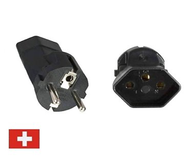 Dreipoliger Schweizer Stecker R9: Kabel mit Stecker: Europäischer